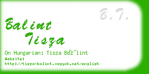 balint tisza business card